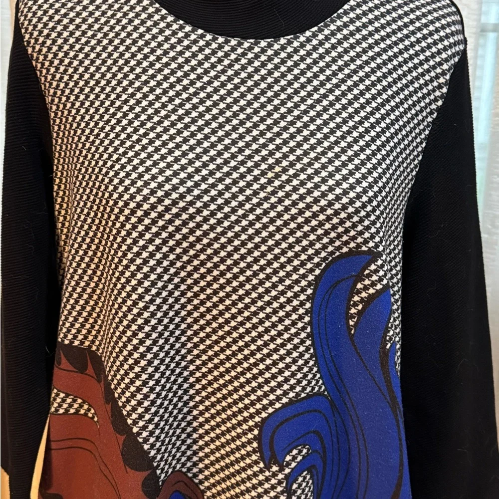 Elegant Blue and Brown Maxi Dress, Elegant style, size Medium - Picture 5 of 16